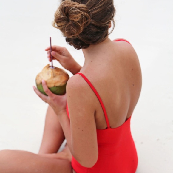 Hackwith Design red swimsuit extra small - Picture 3 of 9